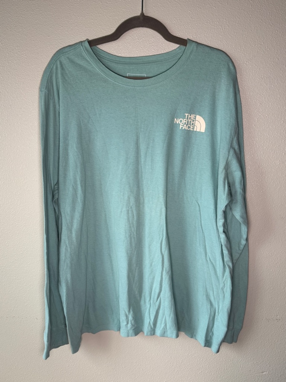 The North Face Desert Landscape Graphic Long Sleeve Shirt XL Light Blue‎